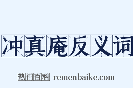 冲真庵反义词是什么意思的图片